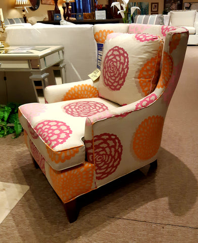 Upholstered Wing Back Chair