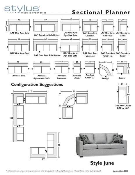 June Sectional and Sofa