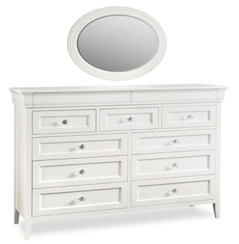 Monticello 11 Drawer Double Dresser & Mirror by Handstone