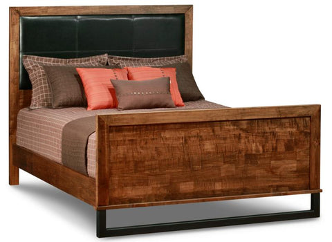 Cumberland King Bed with Upholstered Headboard & High Footboard by Handstone