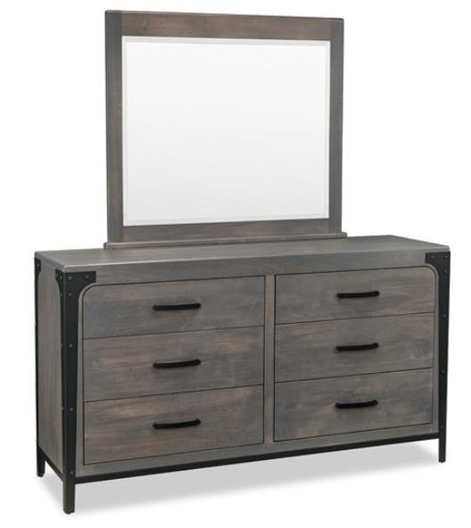 Portland Six Drawer Dresser and Mirror by Handstone