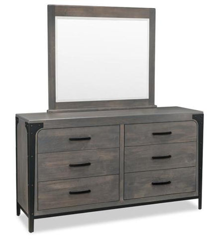 Portland Six Drawer Dresser and Mirror by Handstone