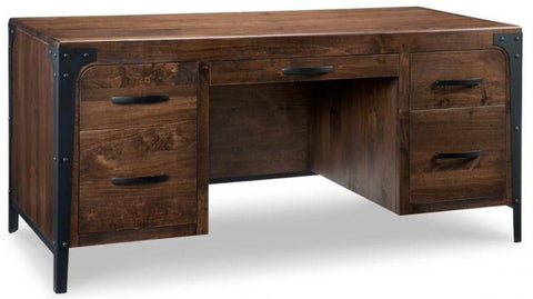 Portland Double Pedestal Desk by Handstone
