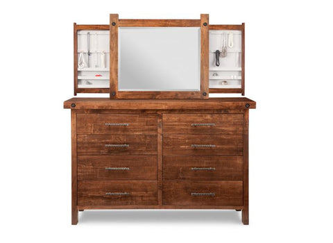 Rafters 8 Drawer Dresser & Mirror